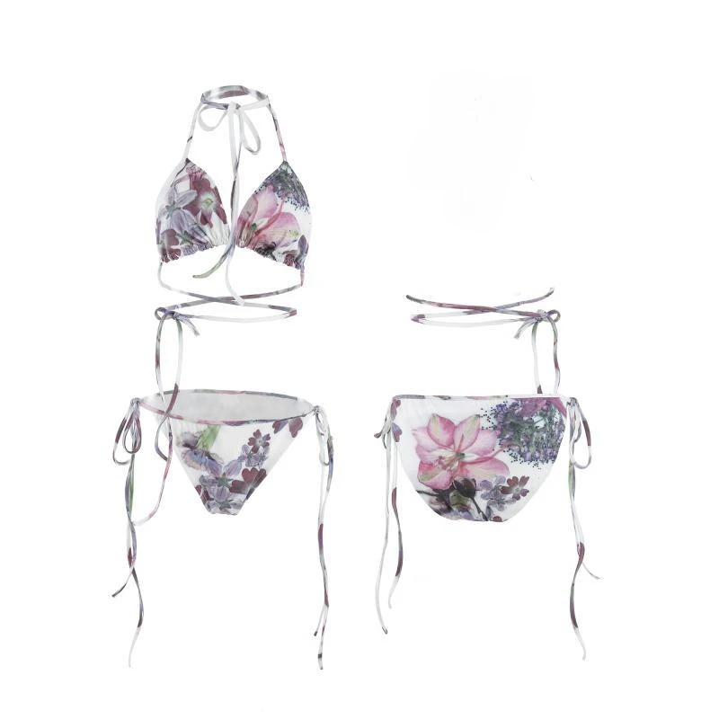 2025 مثير الدانتيل متابعة الربط خمر بيكيني مجموعات عطلة ملابس السباحة النساء ملابس الشاطئ نمط البيكينيات بحر ثوب السباحة