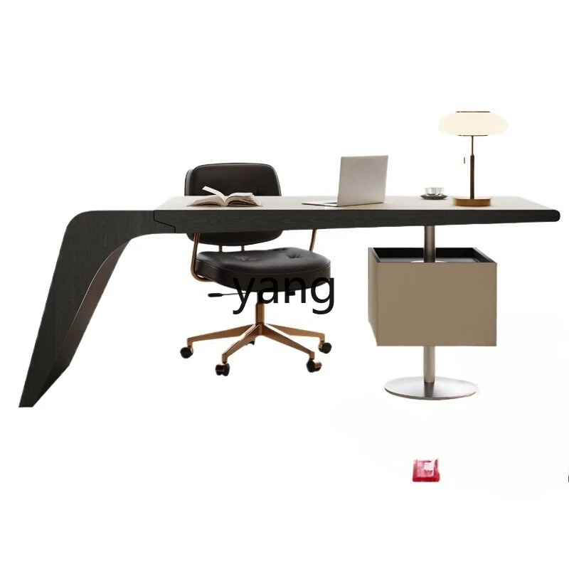 

LH Desk Modern Light Luxury Desk Premium Sense Solid Wood Computer Desk