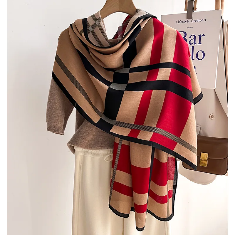 70x180cm Matching color Fashion Imitation wool scarf Neck thin Thermal scarf Large shawl Outside a Stylish shawl shawl woman