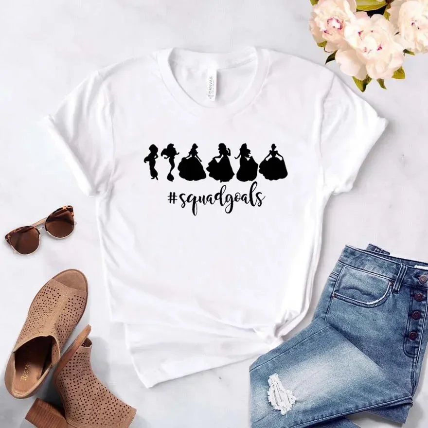 Princess Squadgoals Women tshirt Cotton Casual Hipster Funny t-shirt Gift Lady Yong Girl Top Tee  casual shirts for women