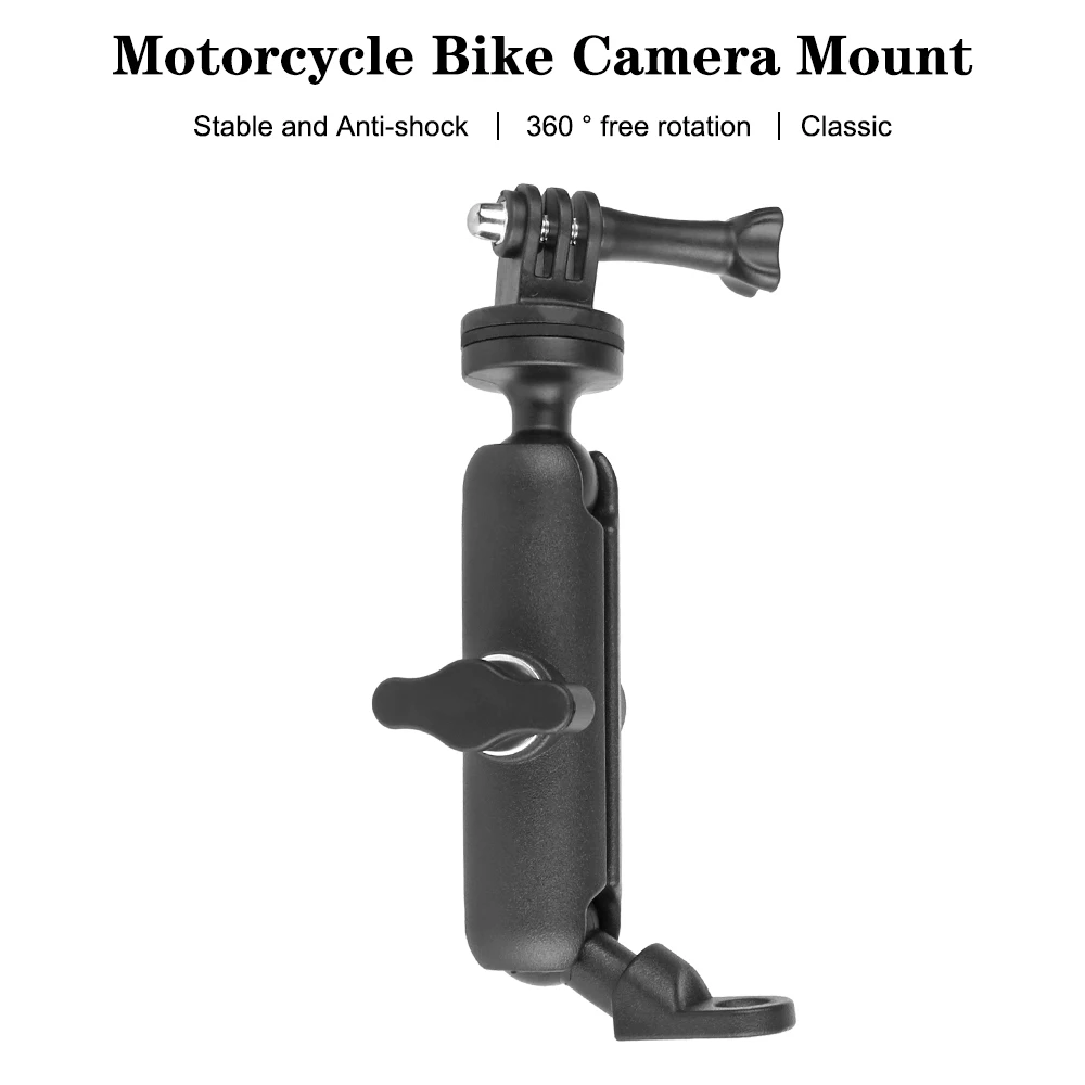 

Держатель для камеры мотоцикла, противоударный для экшн-камеры/видеорегистратора, держатель для велосипеда, кронштейн, крепление на руль велосипеда, вращение на 360°