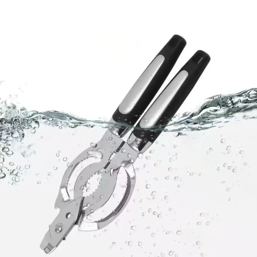 

Stainless Steel Can Opener Manual Anti-rust Jar Lid Gripper Effortless Adjustable Effortless Bottle Opening Tool Outdoor Party