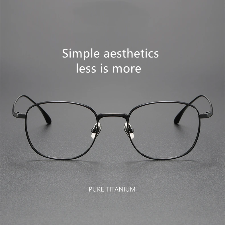 Japanese Style Knowledge Elite Unisex Small Scale Square Frame Ultra Light Pure Titanium eyeglasses MASUNAGA Design  dailynews