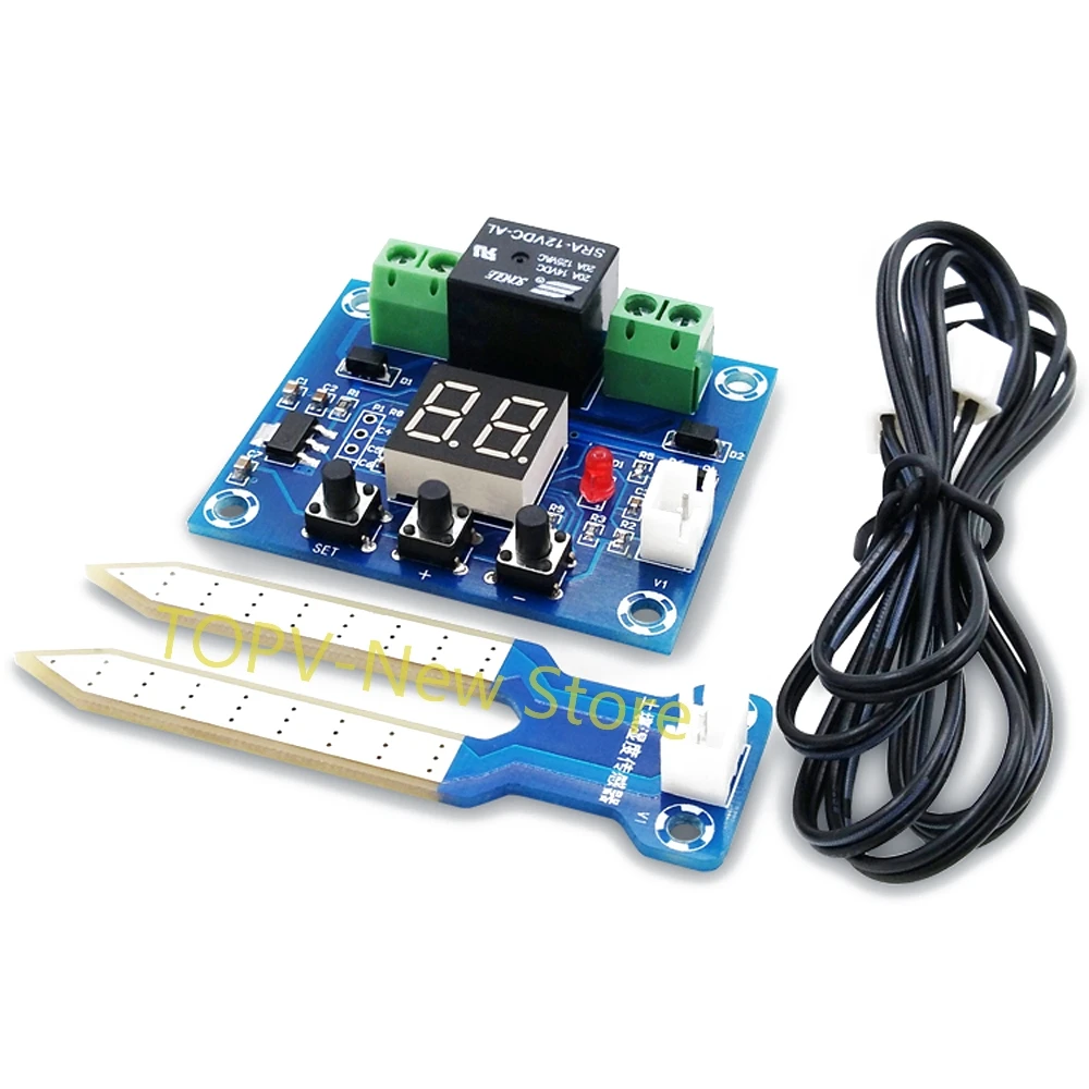 DC 12V Soil Humidity Sensor Controller Irrigation System Automatic Watering Module Precise Digital Display Humidity Controller