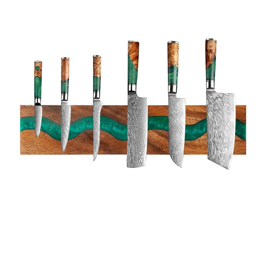 

Магнитный держатель для ножей в стиле фермерского дома, 30 см, зеленый, настенная подставка для ножей темно-коричневого и темно-зеленого цвета, держатель для кухонных принадлежностей