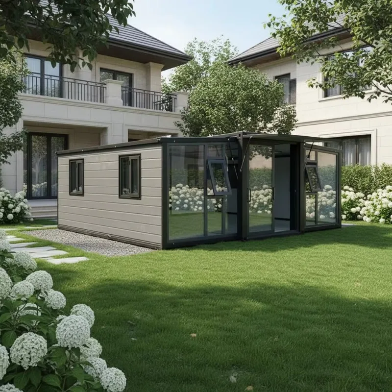 YG Customized 20ft 40ft Double Wing Expandable Container House-Fireproof Waterproof Easy Assembly Midcentury Modern Design Brand