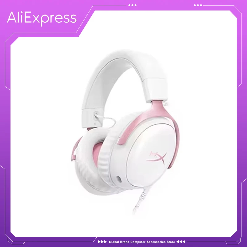 100% Original Hyperx Cloud III Gaming headset Microphone Wired DTS audio gaming headset noise cancellation Cloud 3 earphone