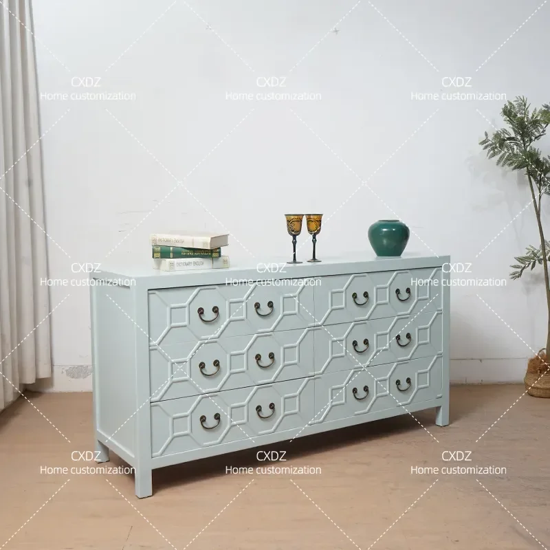 American living room porch cabinet modern simple bedroom chest cabinet retro locker small apartment decorative cabinet dining