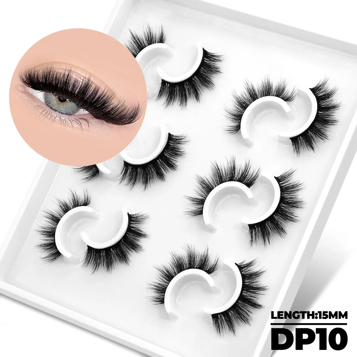 3D Mink Soft False Eyelashes, Natural Look