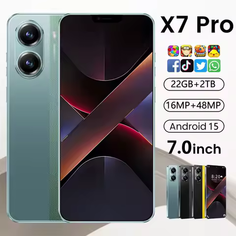 2025 New Pad Tablet PC For X7 Pro Original 7.0 inch HD 4K Android 22GB+2TB 8000mAh Battery 4G 5G Dual Card WiFi GPS Google Tab