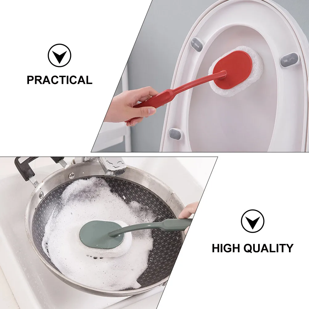 3Pcs Multi Surface Sponge Brush Premium Cleaning Scrubber for Kitchenware Pots Bowls Sinks Range Hoods Fast Stain Removal