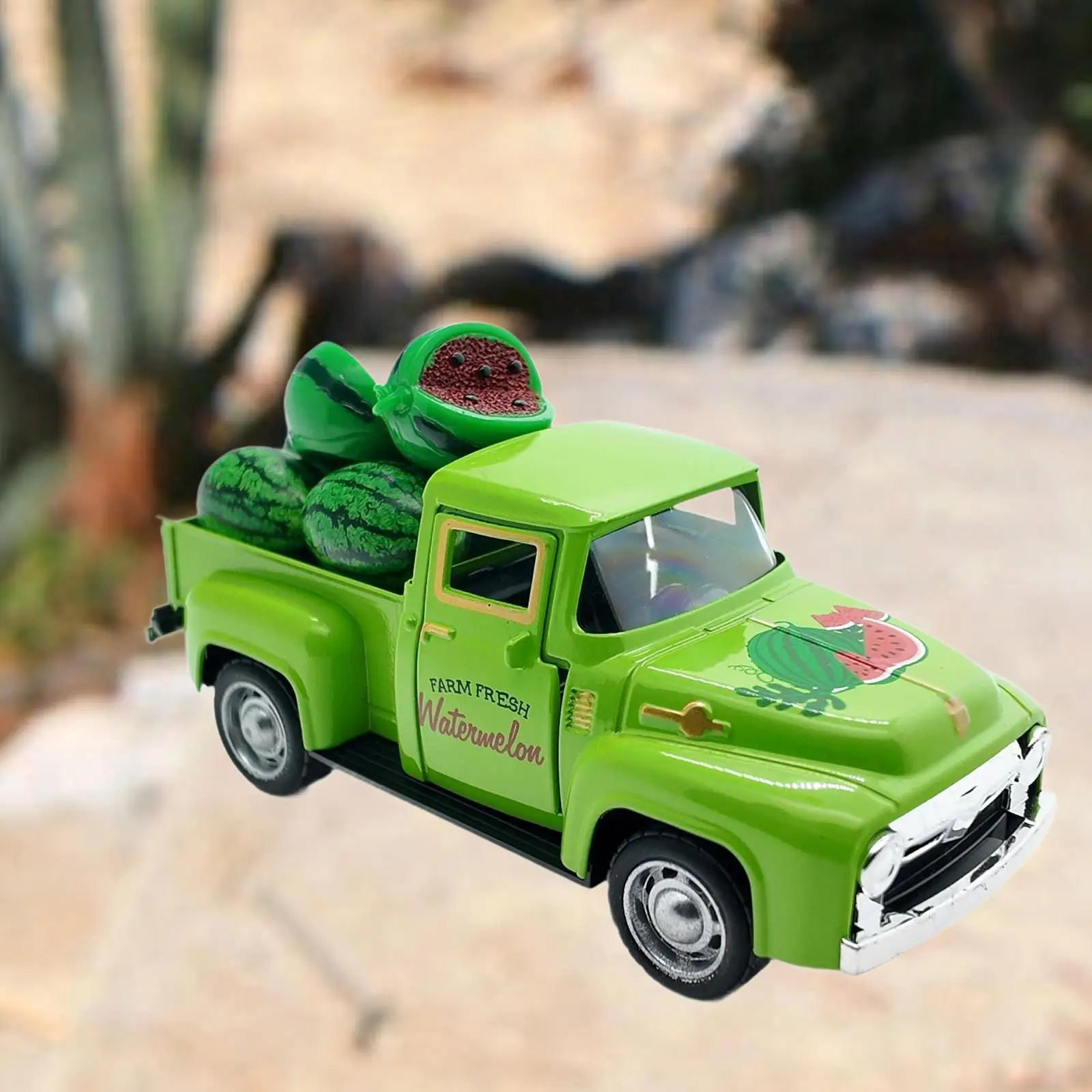 

Арбузный декор, центральные элементы, мини-винтажный металлический пикап, арбуз, летний многоуровневый декор подноса с 6 смоляными мини-арбузами