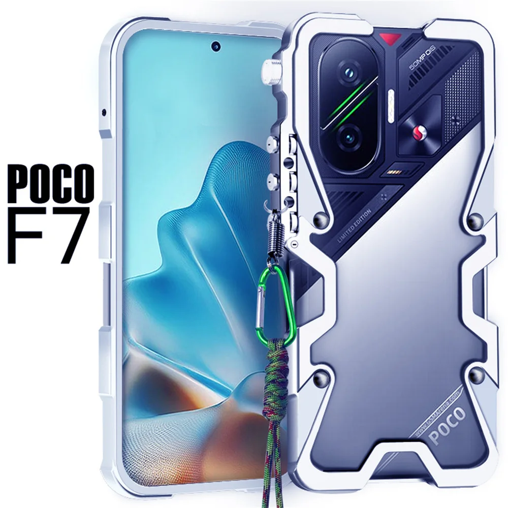 

Роскошный алюминиевый металлический бампер для Poco F4 F3 F5 F6 F7 Pro, высококачественный противоударный чехол для POCO F6 F5 Pro, чехол