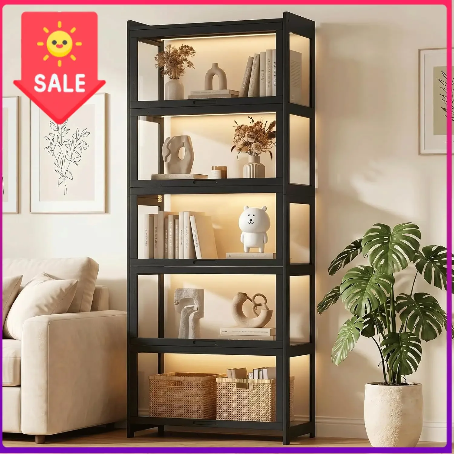 Display Cabinet with Acrylic Doors, 67.5