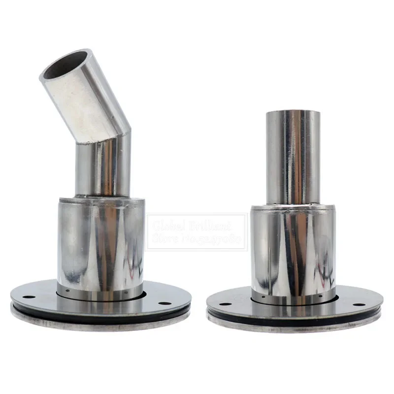 22Mm/24Mm Stainless Steel 316 Thru Exhaust Fitting Tube Pipe Socket Hardware Part Air Diesel Vent Heater untuk Mobil Perahu Truk