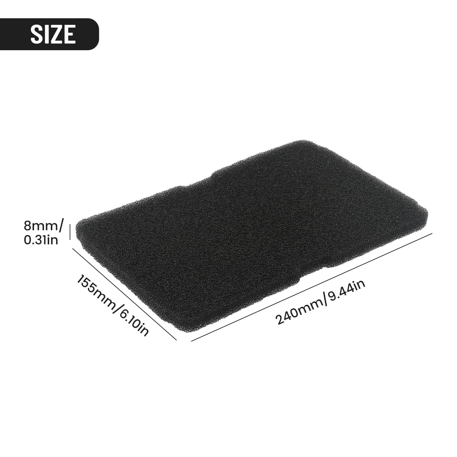 2 filtros de esponja de repuesto de 240x155x8mm para lavadoras y secadoras Beko/SMEG, suministros de limpieza para evaporadores de secadoras.
