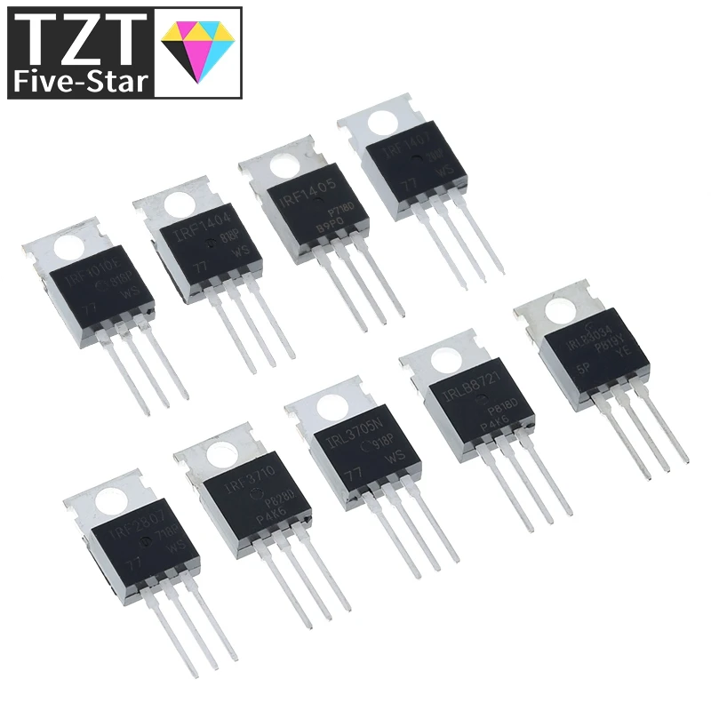 TZT 10PCS IRF1010 IRF1404 IRF1405 IRF1407 IRF2807 IRF3710 IRFL3705 IRLB8721 IRLB3034 Spannungsreglermodul