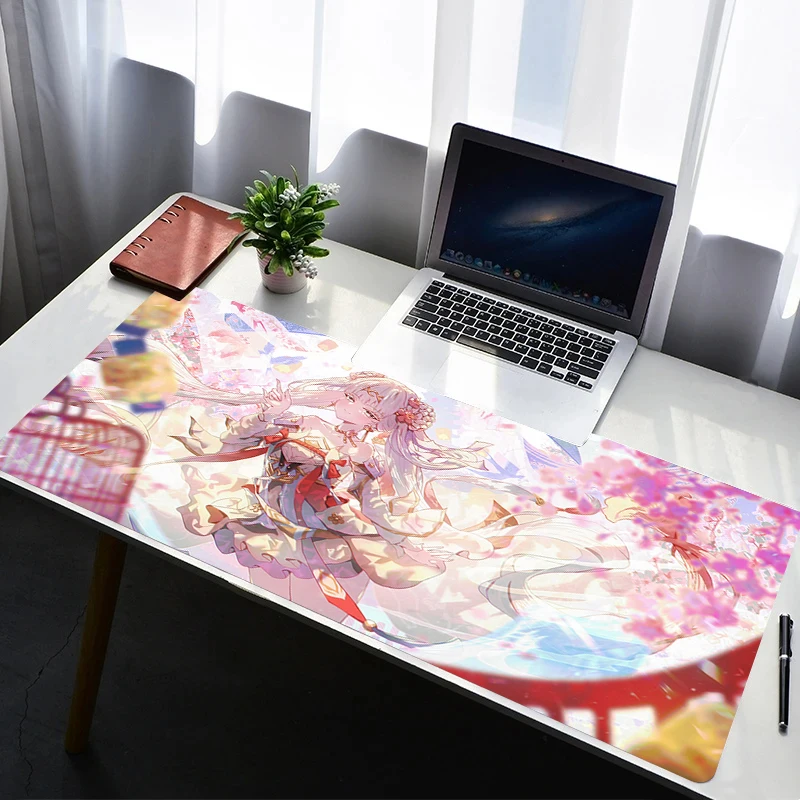 Mouse Pad Laptop Extended Desktop Mat Rubber Computer Gamer Mousepad PC Gaming Accessories Wuthering Waves Jinhsi Keyboard Pad