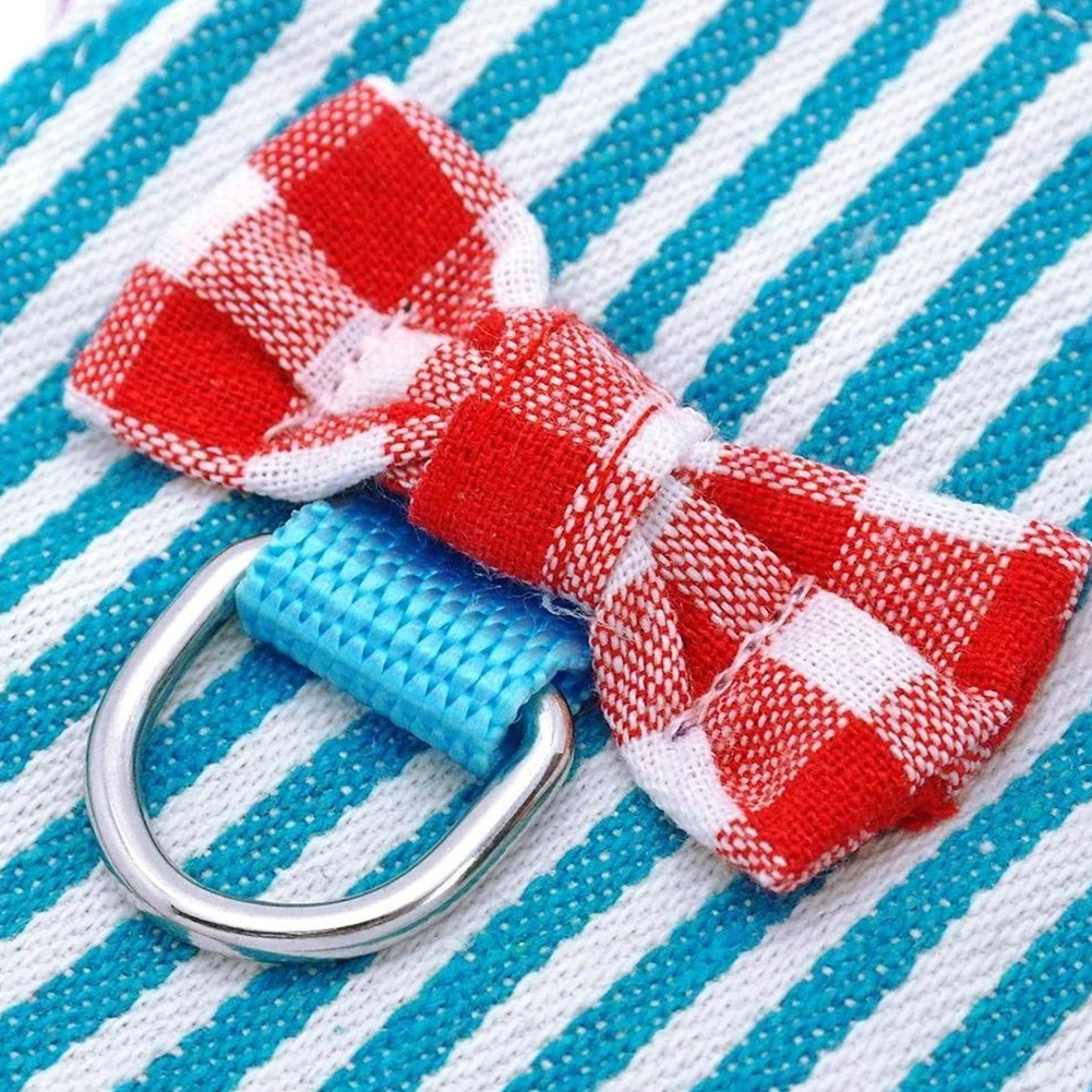 Small Pet Rabbit Harness Vest and Leash Set For Ferret Guinea Pig Bunny Hamster Puppy Bowknot Chest Strap Harness Pet Supplies