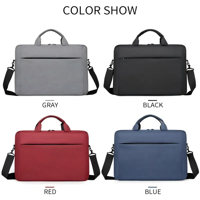 حقيبة كمبيوتر محمول أنيقة بمقابض مزدوجة - تصميم بسيط، أشرطة كتف قابلة للتعديل، مثالية للمدرسة والتنقل اليومي والمكتب