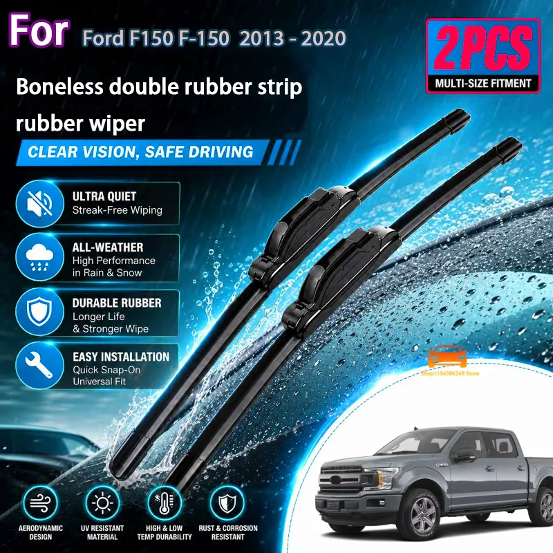 

Front Wiper Blades For Ford F150 F-150 2013 - 2020 Windshield Windscreen Window 22"+22" Modification Parts