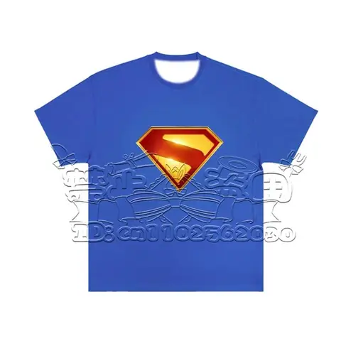 Summer New Fashionable Classic DC/Marvel Superhero 3D Printed Logo Adult and Children's Loose Quick Drying T-shirt