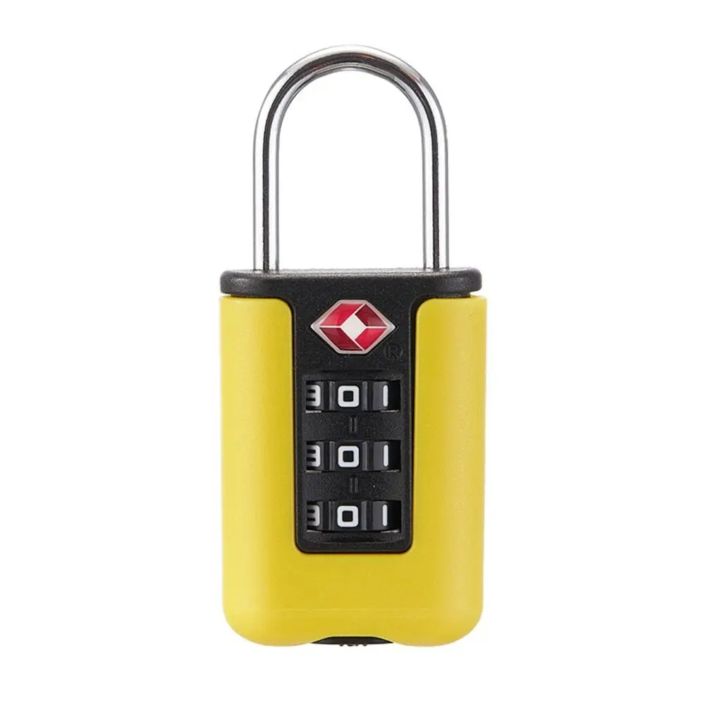 Anti-theft TSA 3 Digit Combination Lock Customs Password Lock Suitcase Luggage Coded Lock Cabinet Lock Contrast Color Padlock