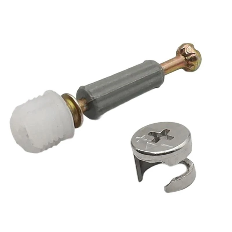 100pcs cames bloqueio porca e cames mobiliário parafuso conexão hardware fácil instalar 601a