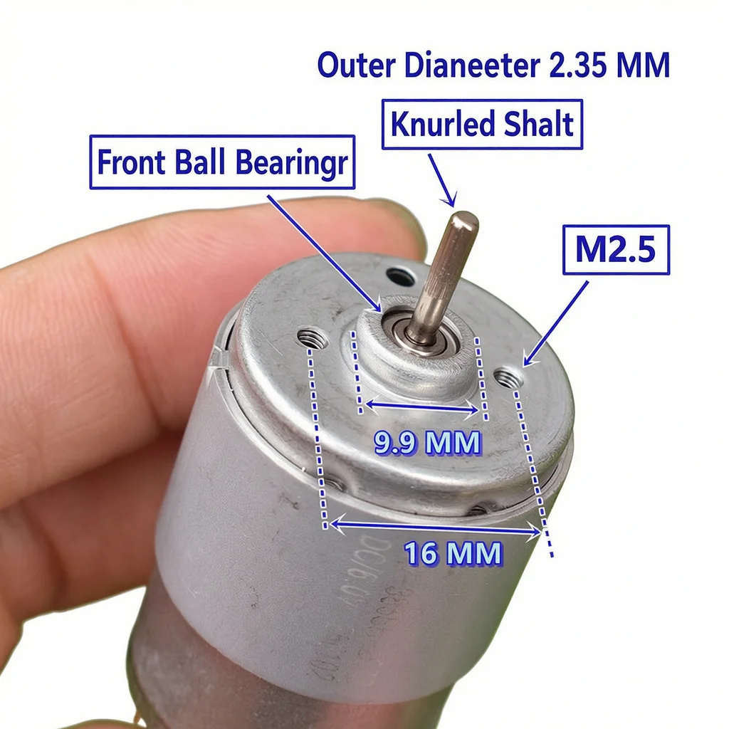 Front Ball Bearing 385SH 2272 Micro DC Motor DC12V 7700RPM Silent High Torque For DIY Mini Power Tool Car Boat Model Power Motor