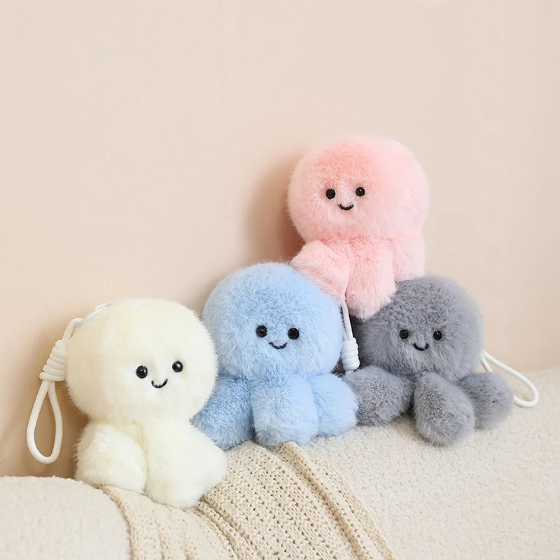 

Kawaii Cartoon Jellyfish Plush Toys Simulation Stuffed Marine Animal Soft Pink Blue Medusa Doll Pillow for Kids Gifts Home Decor