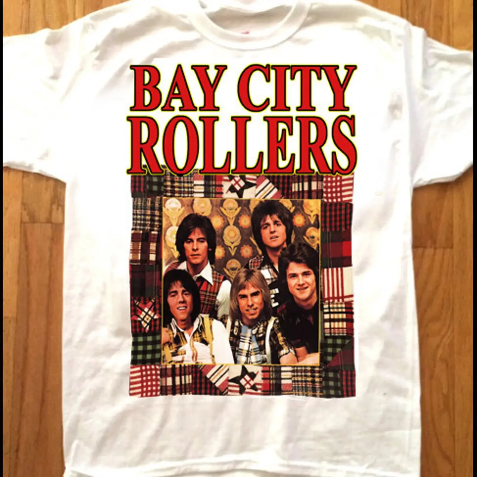 Bay City Rollers T SHIRT 70s Shirtn Idols TV Saturday Night Retro Vintage Transfer Glam Pop Rock UK Scotland Punk vintage