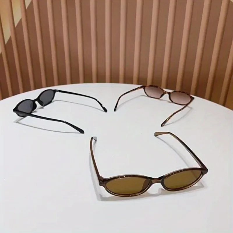 Retro Sunglasses Oval Frame Street Decoration Outdoor Sunglasses Sunshade Driving Glasses