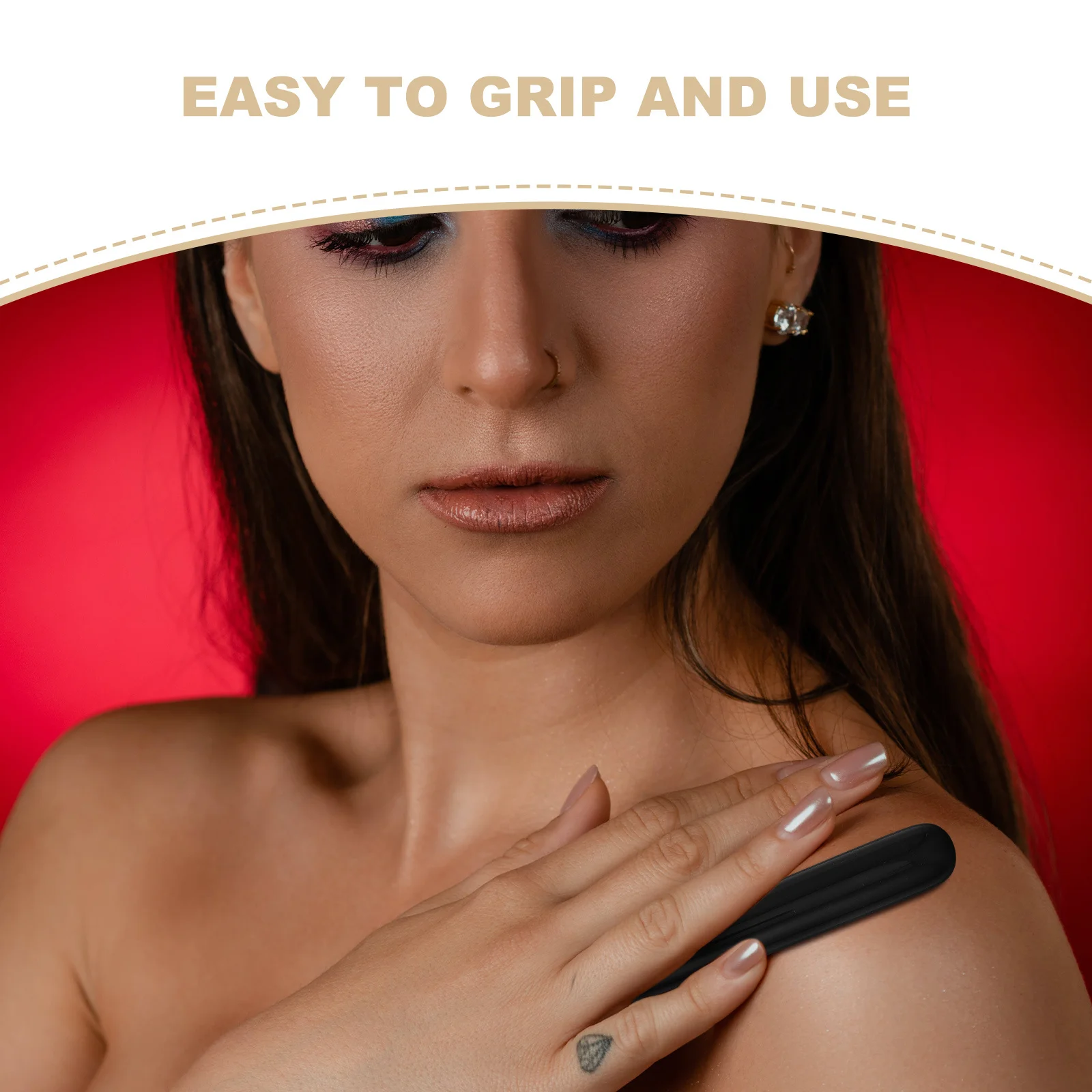 Obsidian-Massagestab, Naturstein, tragbares Guasha-Werkzeug für Gesicht und Körper, Muskelverspannung, Linderung von Müdigkeit, Erholungstherapie