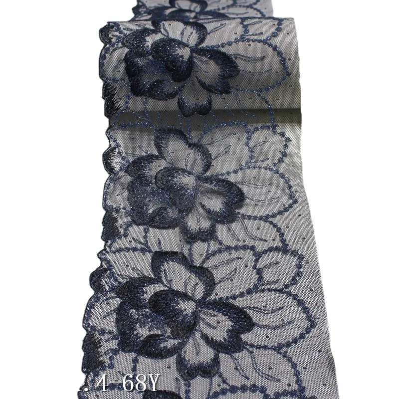 

30Yards Black Embroidered Lace Trim Mesh Tulle Fabric Clothes Accessories Lingerie Bra Dress Sewing Handmade DIY Crafts