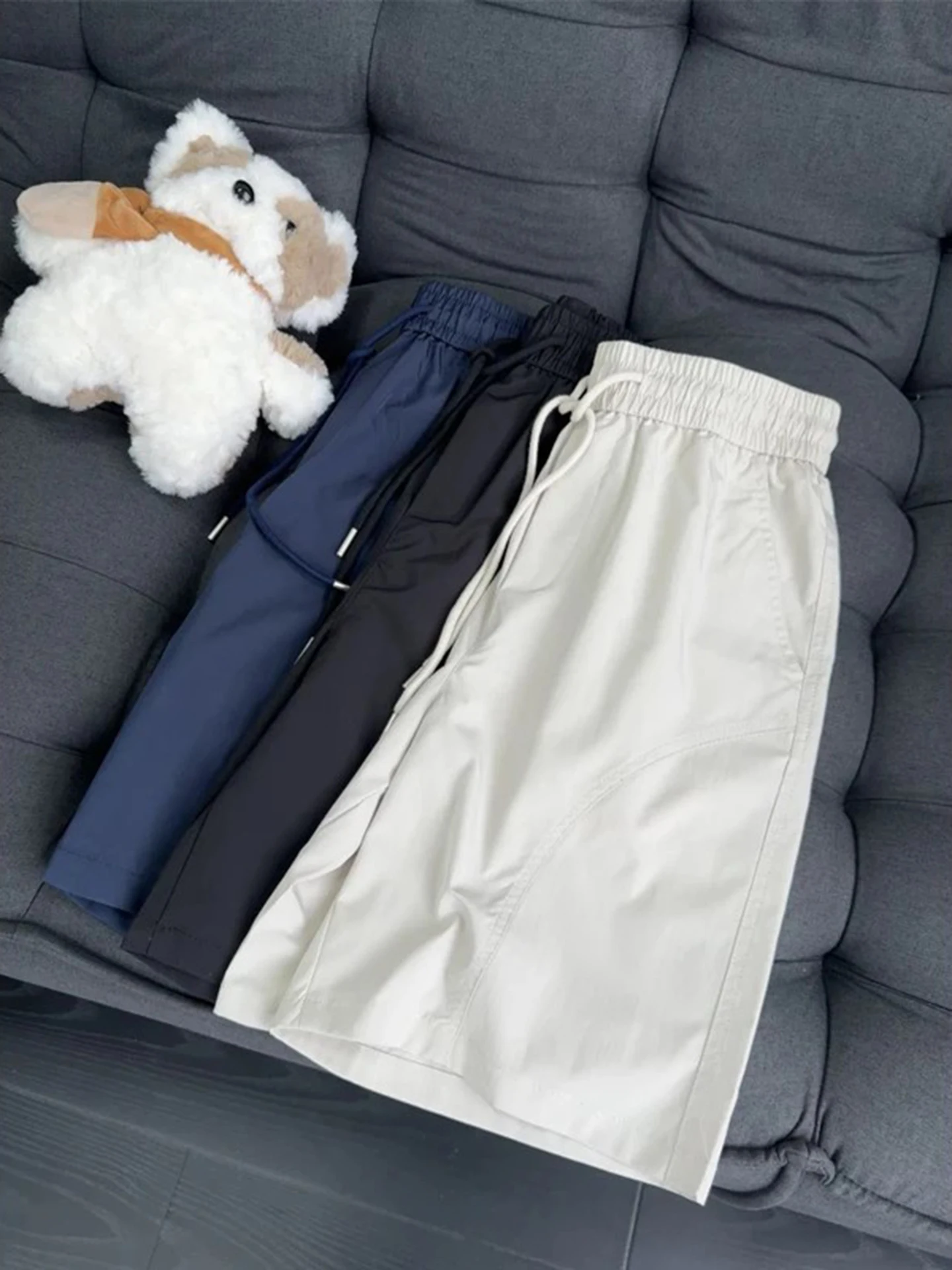 

Мужские летние тонкие шорты American Sle Qui Dry Sports из ледяного шелка, модные повседневные брюки средней длины от трендового бренда