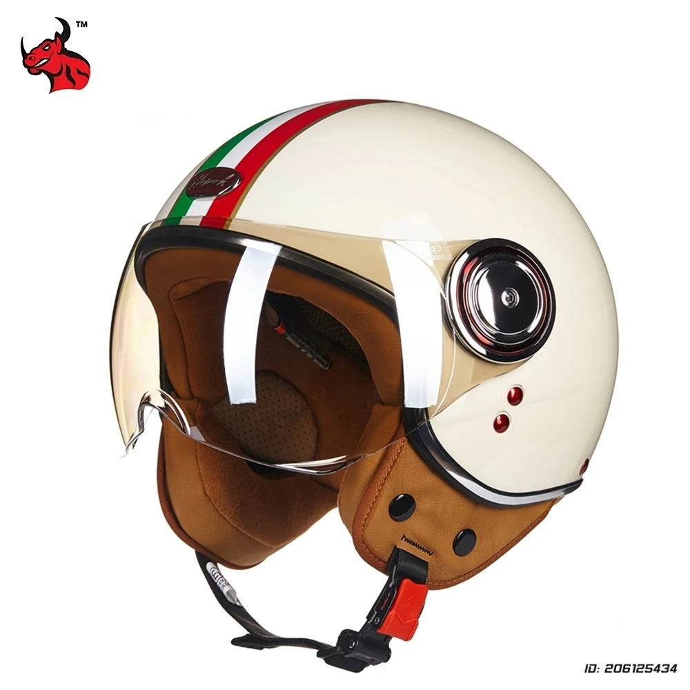 

Retro Motorcycle 3/4 Helmet Motocross Helmets Casco Moto Summer Open Face Helmets Motorbike Helmet Scooter Riding Moto Helmet