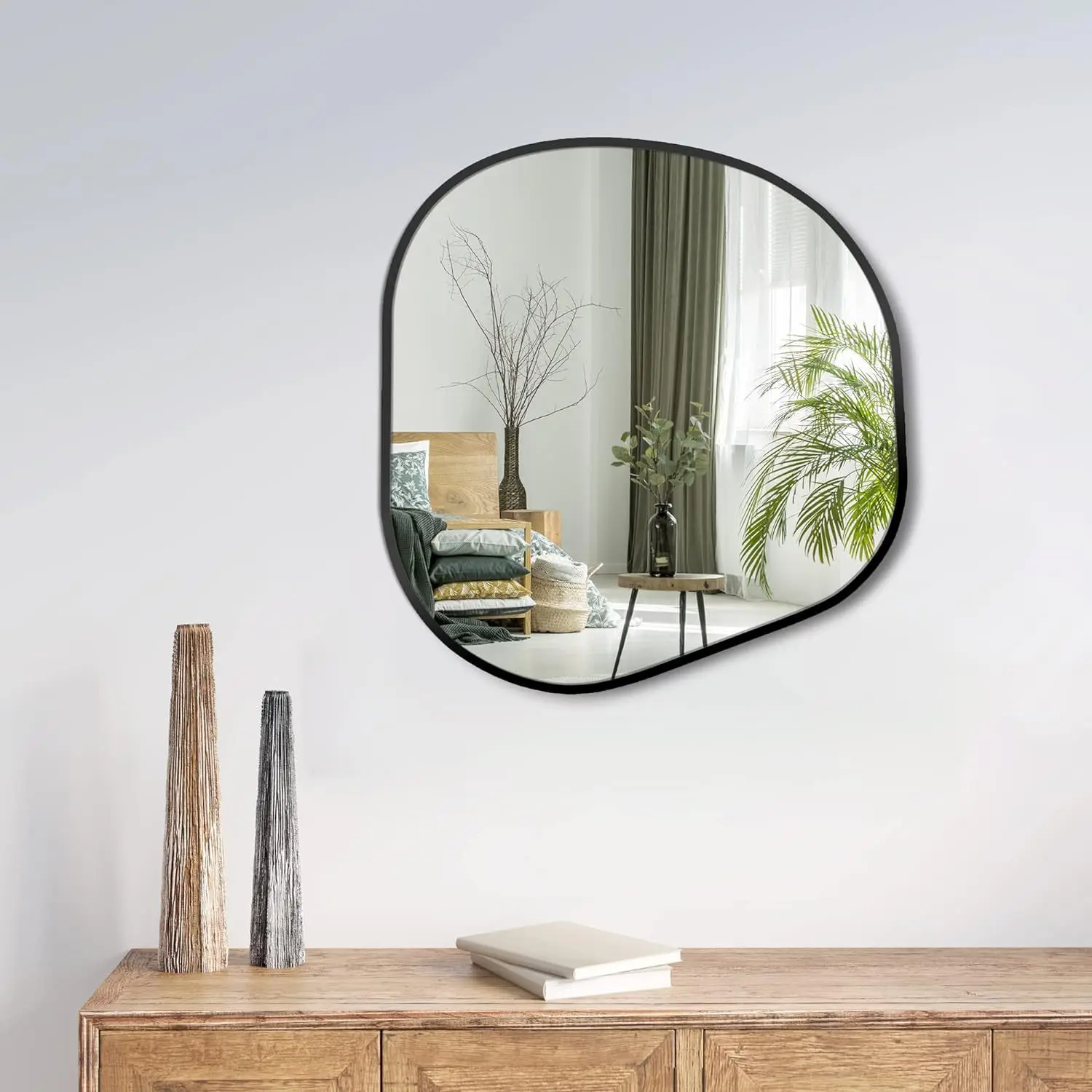 Irregular bathroom mirror Explosion-proof special-shaped vanity mirror Wall-mounted art mirror Modern home decoration