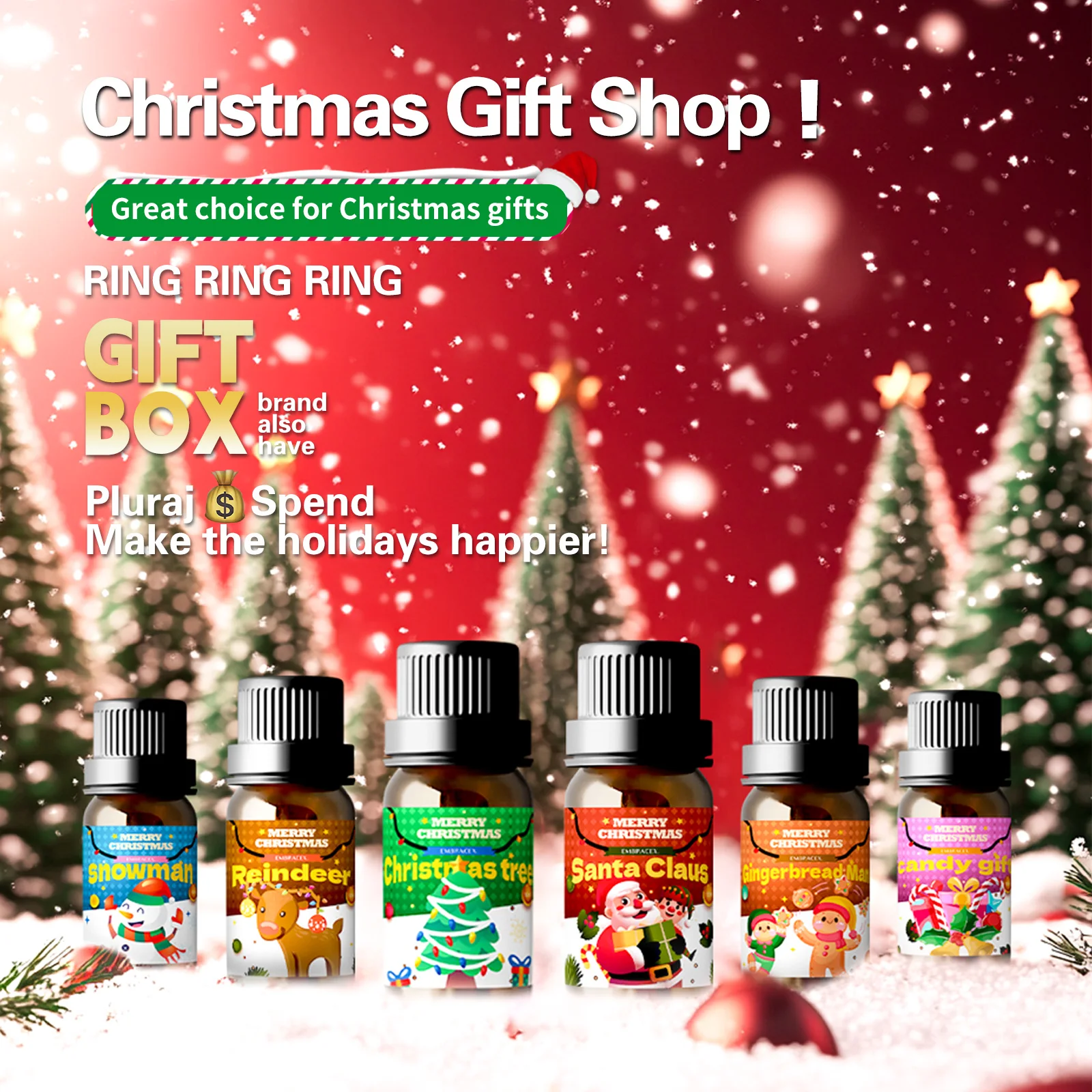 10ml Candy Gifts Fragrance Oils For Candle Scents Making & Car Diffuse Scents Gift Set For Christmas Day