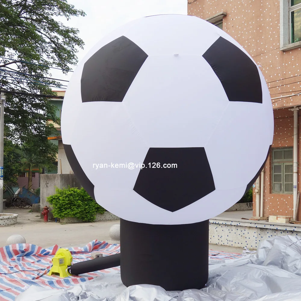 Free shipping 3.5m high inflatable football model giant inflatable soccer balloon for display with blower