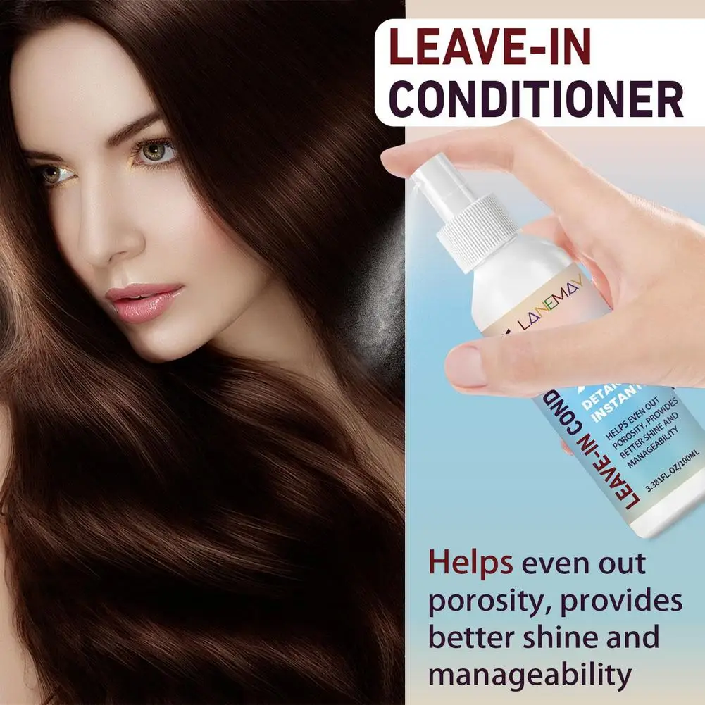 

Leave-in Conditioner 100ml Hydrating & Controls Frizz, Instantly Softens & Nourishing Hair Daily Care For Frizzy Hair, Keratin