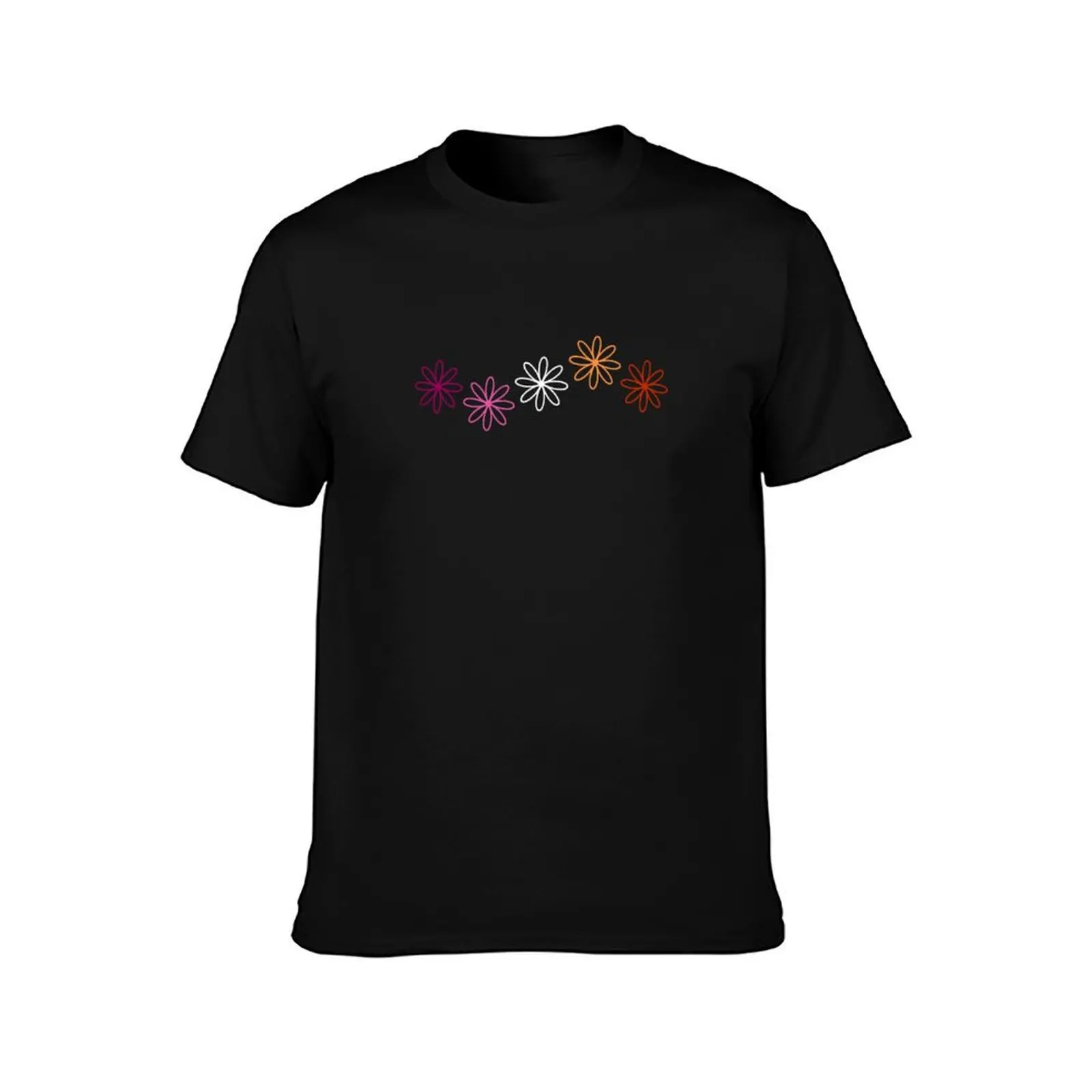 Lesbian Pride Flowers T-Shirt man t shirt summer T-Shirt