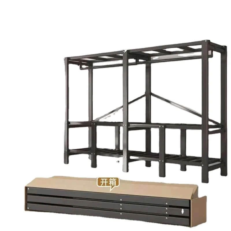 Cube Shape Foldable Steel Wardrobe Traditional Cheap Retractable Hanger for Home Furniture Living Room Apartment Hotel
