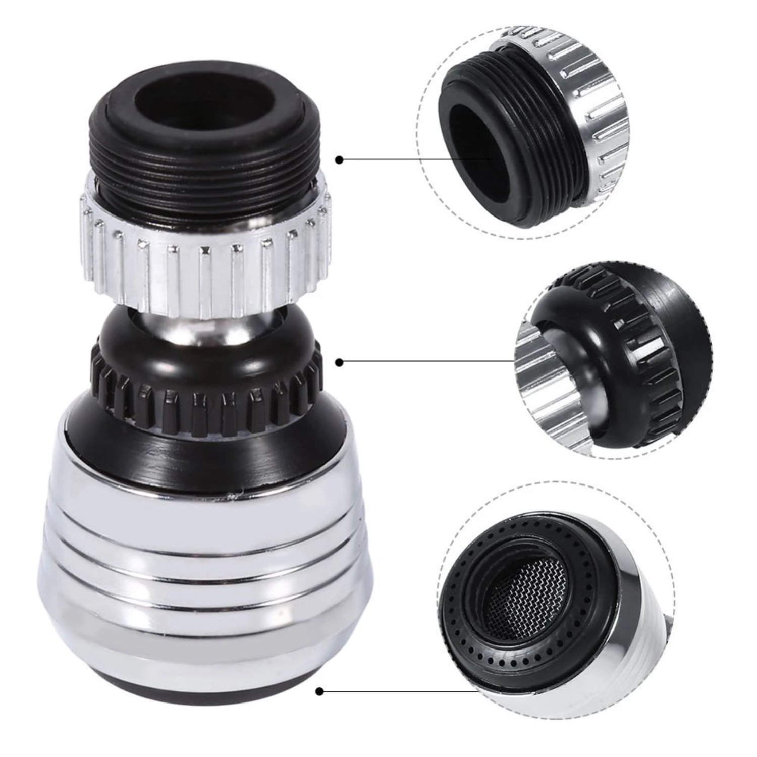 

Degree Rotate Kitchen Faucet Nozzle Sprayer Head Water Filter Adapter