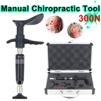 300N Chiropractic Adjusting Tools 4Heads Corrective Massager Body Relaxation Spine Activator Replaceable Manual Massage Gun New