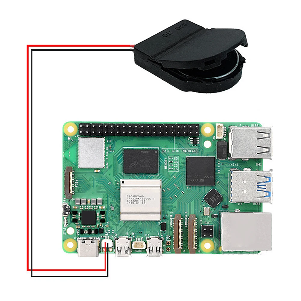 Pi 5 Case - For Raspberry Pi 5 RTC Battery
