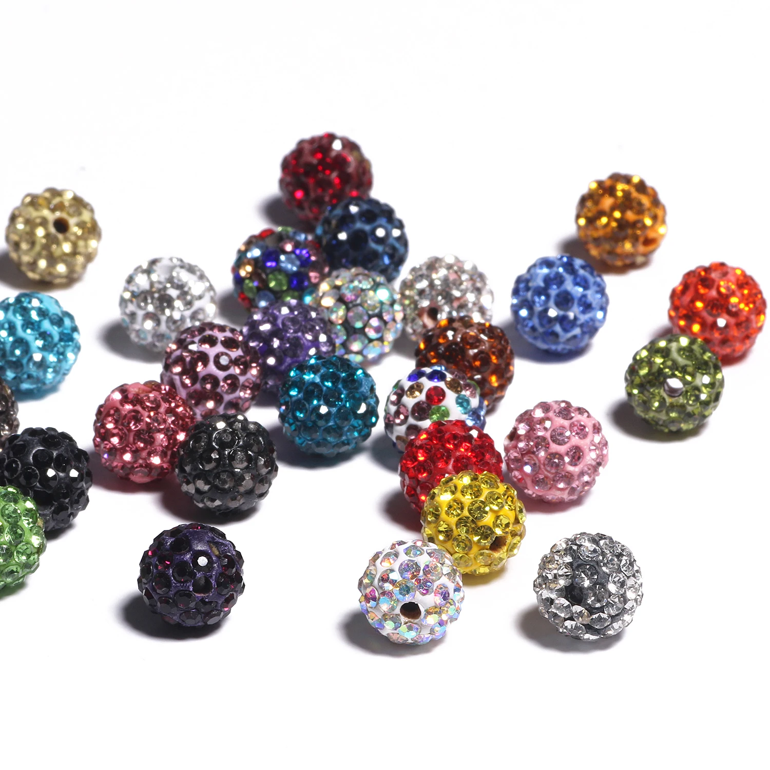 Wholesale 6mm 8mm 10mm Round Fashion Rhinestone Crystal Beads Summer Beads Diy Bracelet Bohemia Women Jewelry Making Accessories