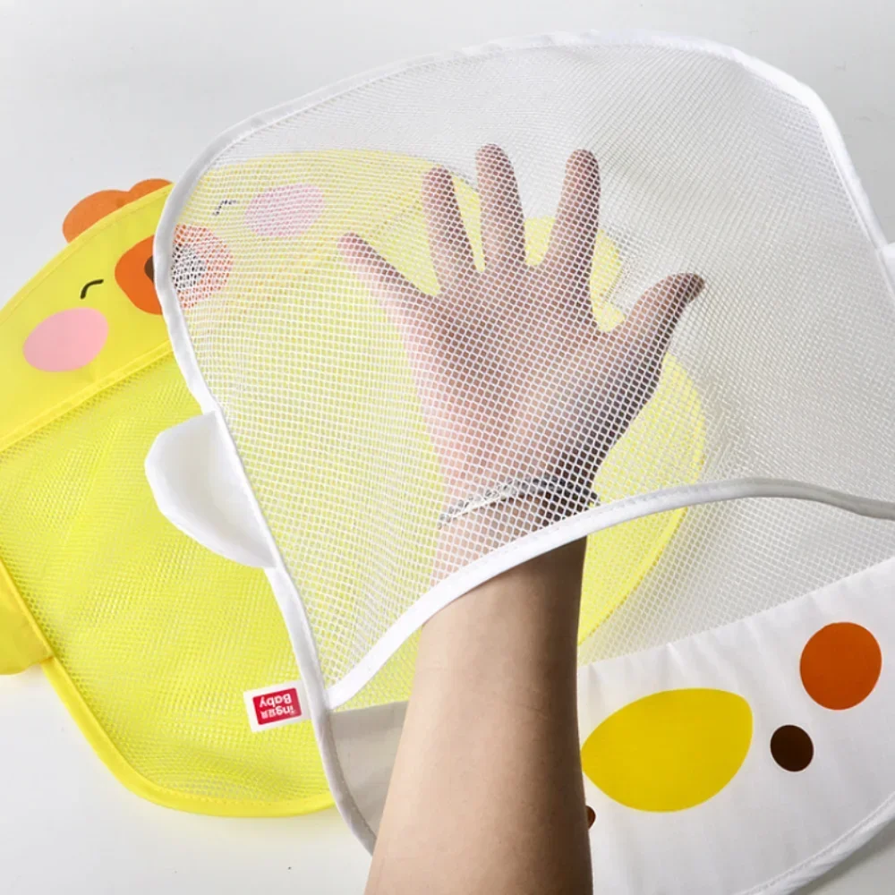 vvocci Organizer Water Toys for Kids Baby Bath Toys Bag Mesh Net Storage Strong Cute Duck Dinosaur Suction Cups Bath Game
