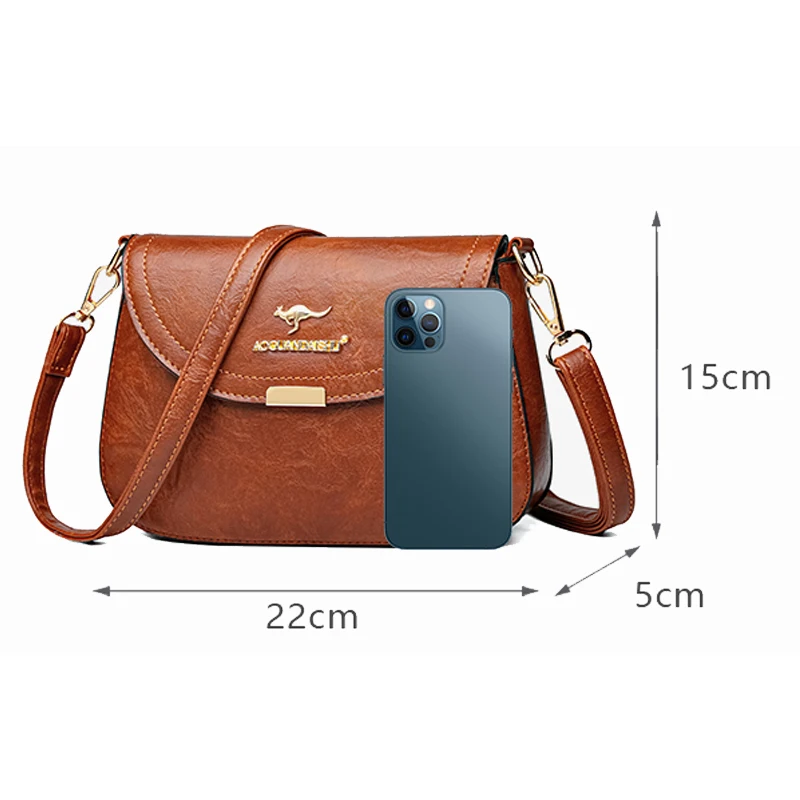 Luxury Women\'s Crossbody Bag 2024 Famous Designer Female Handbag High Quality Soft Leather Girl Shoulder Bags Wallet Sac A Main