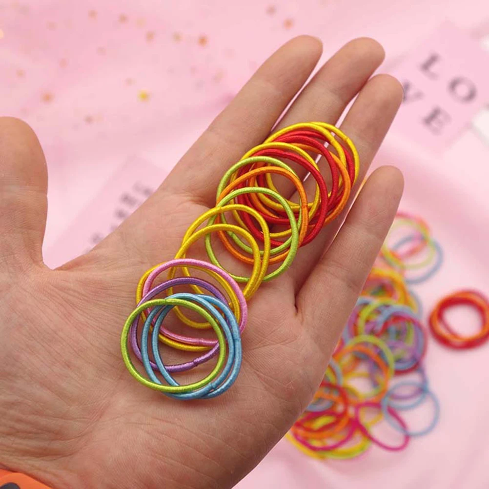 

200 Pcs Children's Small Cord Durable Hair Ties Girls Kids Bands Easy to Match High-quality