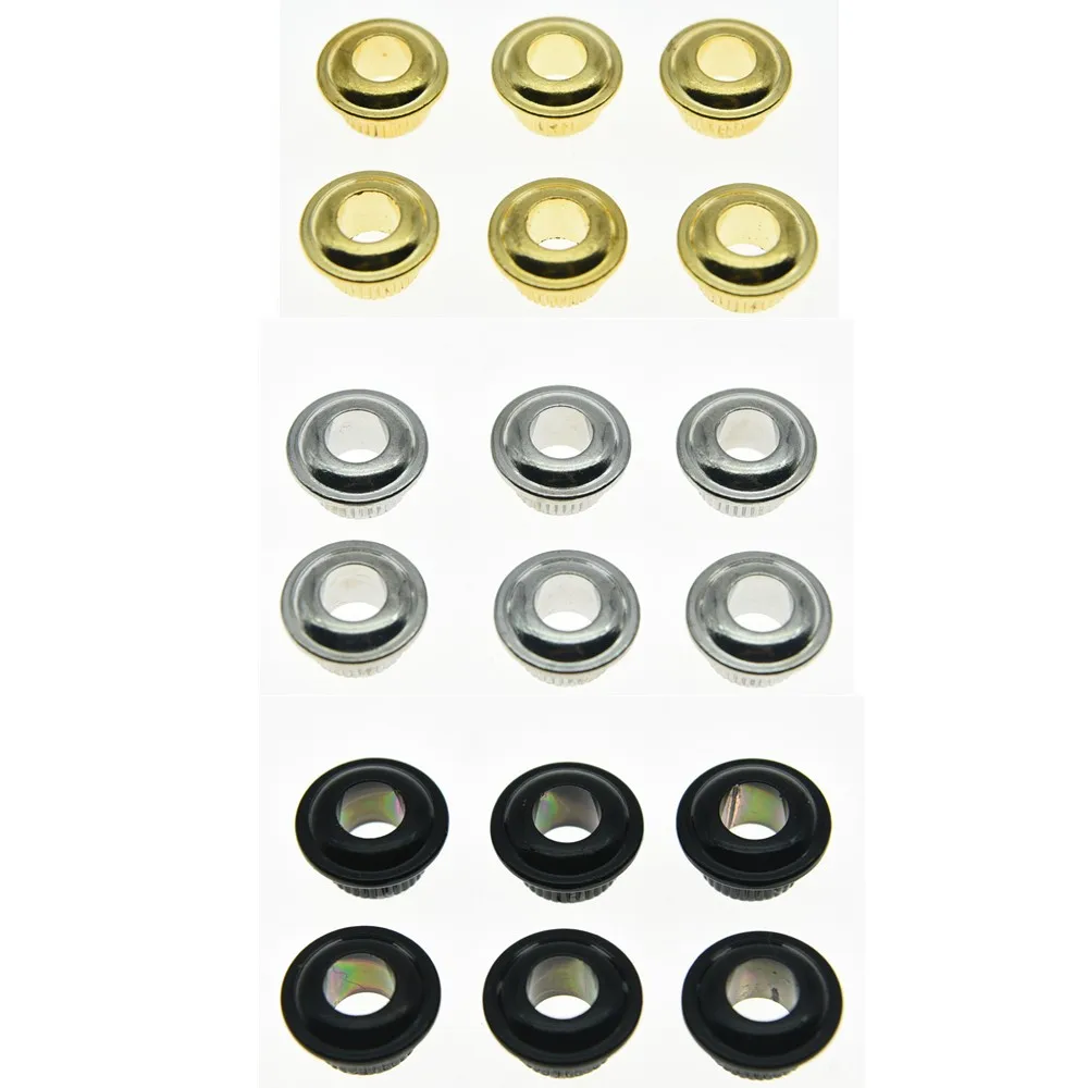 6 Pcs 10MM Metal Tuner Bushes Ferrules Nuts For Vintage Guitar Machine Heads Tuners Tuning Peg Bushings Adapter Ferrules Part